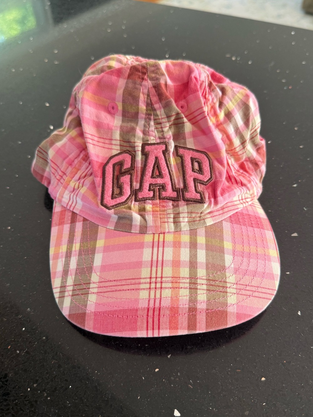 GAP Pink Plaid Kids Baseball Hat
